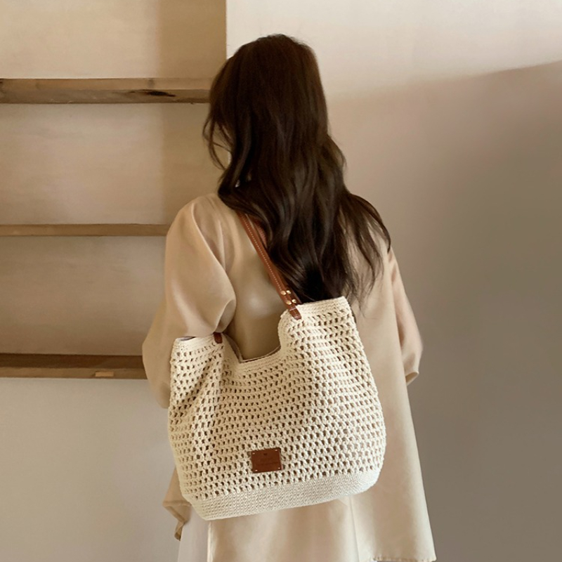 Tote Bag Beach - Sac fourre-tout tissé de plage pour