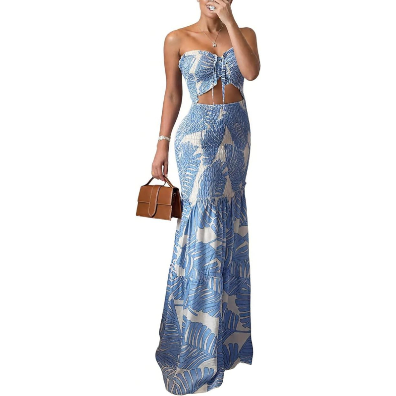 Robe de vacances florale CHICM - Maxi Dress Halter avis et prix